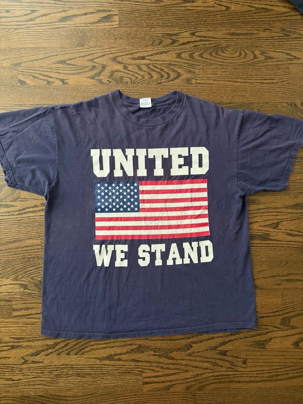 Vintage Delta Pro Weight United We Stand American Flag T-Shirt XL